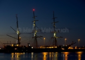 Kiel - "Gorch Fock" bei Nacht an der Turpitzmole 2