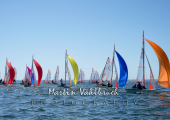 29er Class Euro Cup - nach Runden der Luvmarke segelt das Feld unter Gennaker den Downwindschenkel