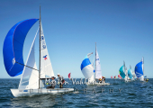 Flying Dutchman World Championship 2026 - Downwinds vor dem Zieleinlauf - vorn   Thomas RÖMMELT und Peter ZELLER, GER 91, Herrschinger Segelclub e. V.