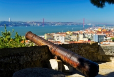 Lissabon - Tejo vom Castelo Sao Jorge