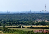 Lübeck von Travemünde aus gesehen